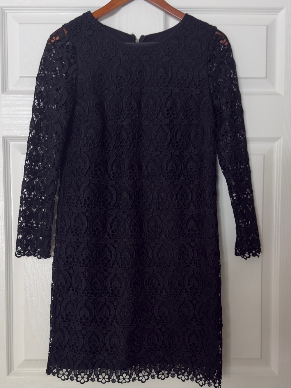 Club Monaco Black Lace Long-Sleeve Sheath Dress